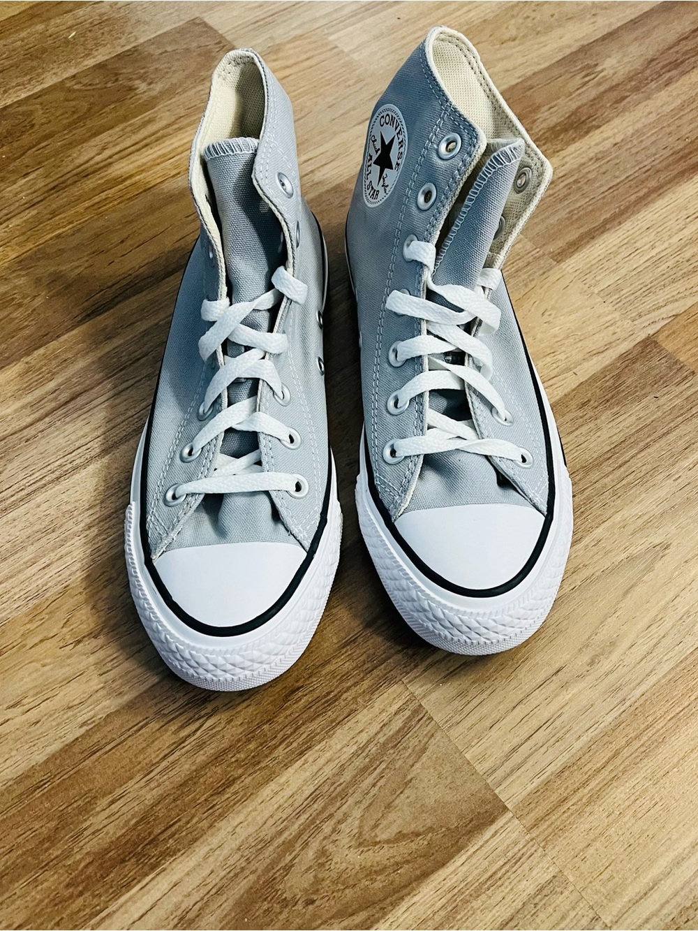 NWOT -Converse High Top Sneakers - Light Gray & White